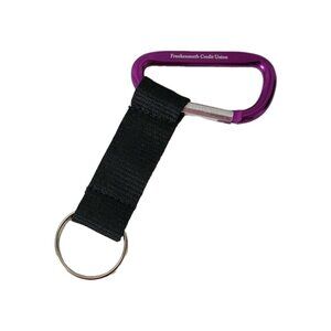 Carbiner Keychain Frankenmuth Credit Union Purple